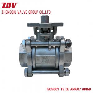 1000WOG Full Port CF8 3PC Ball Valve with ISO5211 Mounting Pad