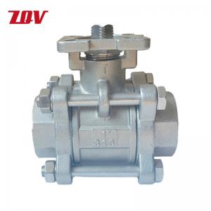 1000WOG Full Port CF8M 3PC Ball Valve with ISO5211 Mounting Pad 1000WOG Full Port CF8M 3PC Ball Valve with ISO5211 Mounting Pad