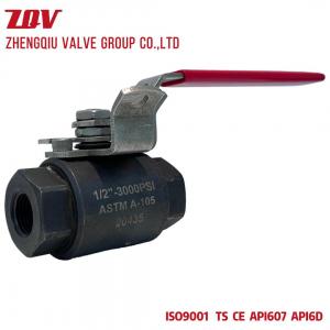 2 PC Full Port 1/2IN Forged Carbon Steel Ball Valve 3000PSI