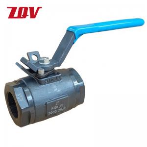 2 PC Full Port Forged Carbon Steel LF2 Ball Valve 3000CWP