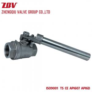 2 PC Stainless Steel Ball Valve 2000WOG with Deadman Handle