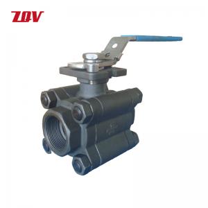 3PC Full Port 2000PSI CS WCB Ball Valve with ISO5211 Mounting Pad