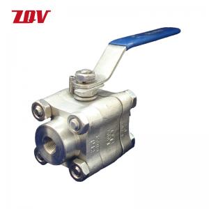 3PC Reduced Port Forged Stainless Steel F304 Ball Valve 800LB