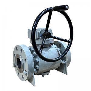 ANSI 900lb 3n FP Forged Steel A105 Gear Operated Flange End Ball Valve