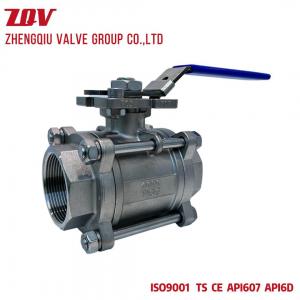 ISO5211 Mounting Pad 1000WOG Full Port CF8M 3PC Ball Valve